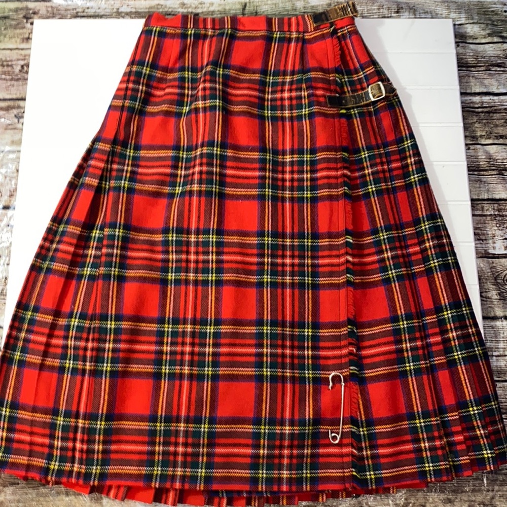 Vintage The Tartan Gift Shops Plaid Wool Kilt